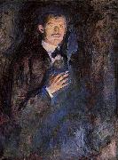 Edvard Munch Self Portrait with Cigarette   jjj oil painting